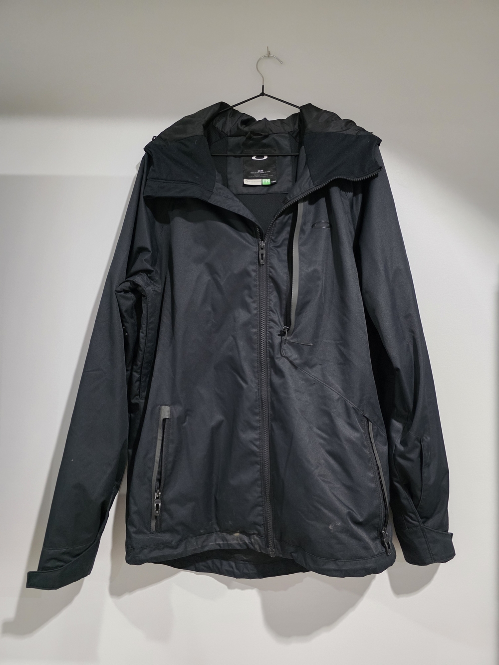 Oakley Black Waterproof Hooded Rain Jacket